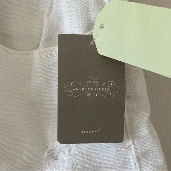Pilcro and the Letterpress white jean Anthropologie shorts - Picture 6 of 9